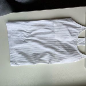 Lululemon white ebb to street ribbed tank size 6